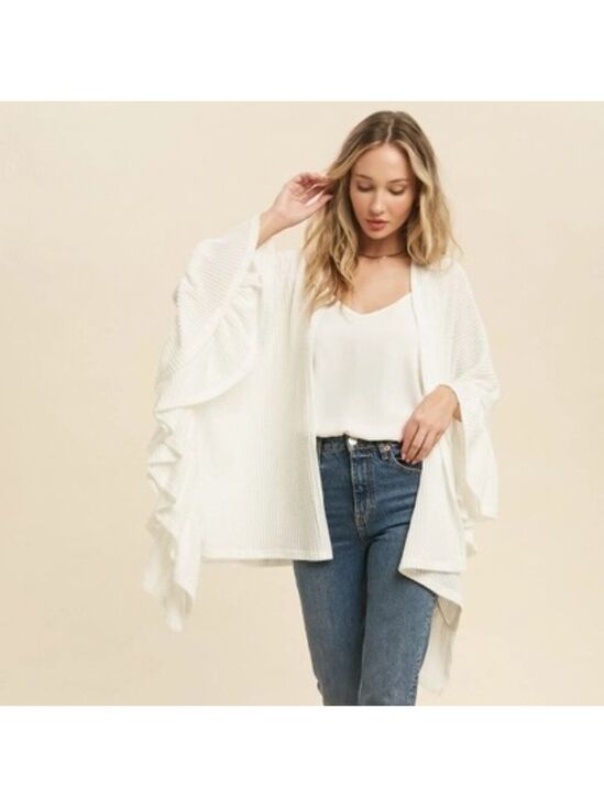 Bluivy Sweaters - FINAL PIECES!!! ($16) Ruffle Hem Cardigan